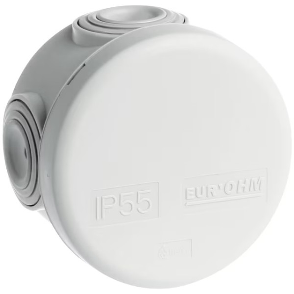 Eur'ohm - Boîte de dérivation étanche IP55 ronde - D.60mm x H.40mm - Réf : 50001