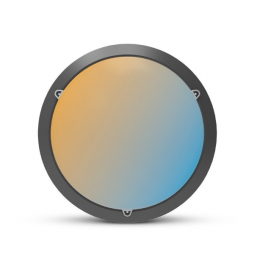 Miidex - Plafonnier LED Ø300 Gris - 15W - IP65 - Angle 120° - 3 CCT- Réf : 100640