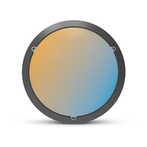 Miidex - Plafonnier LED Ø300 Gris - 15W - IP65 - Angle 120° - 3 CCT- Réf : 100640