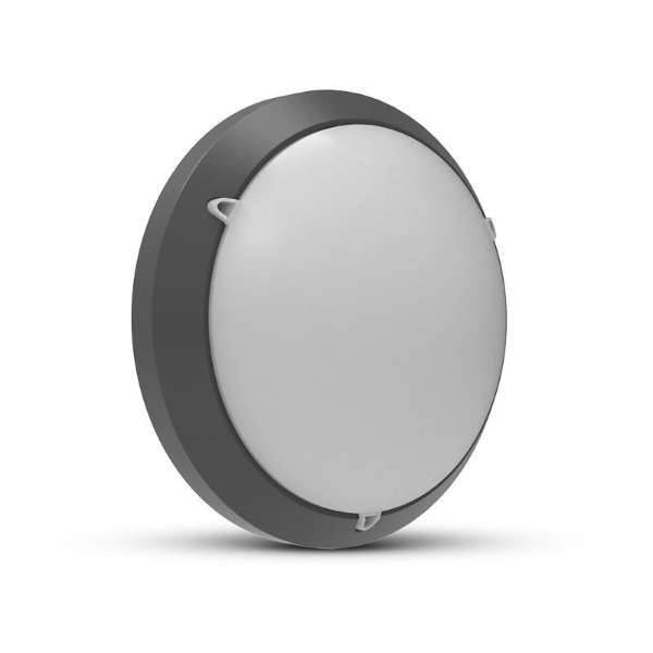 Miidex - Plafonnier LED Ø300 Gris - 15W - IP65 - Angle 120° - 3 CCT- Réf : 100640