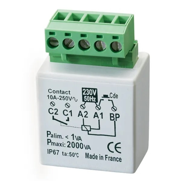 Yokis - Télérupteur Temporisé 2000W encastrable - Réf : MTR2000E