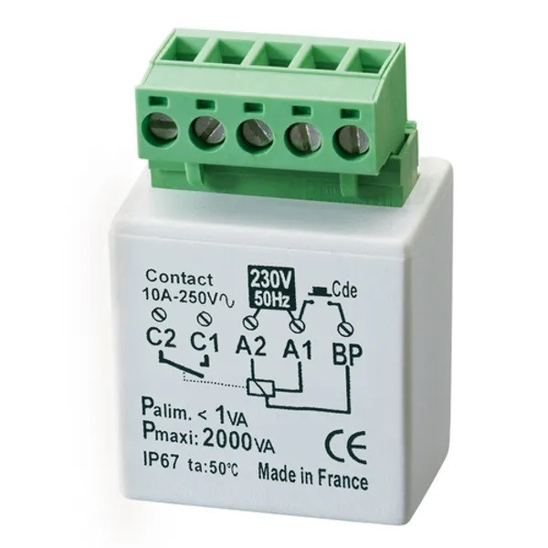 Yokis - Télérupteur Temporisé 2000W encastrable - Réf : MTR2000E