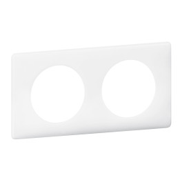 Legrand Céliane - Plaque double Yesterday - Blanc - Réf : 066632
