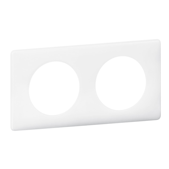 Legrand Céliane - Plaque double Yesterday - Blanc - Réf : 066632