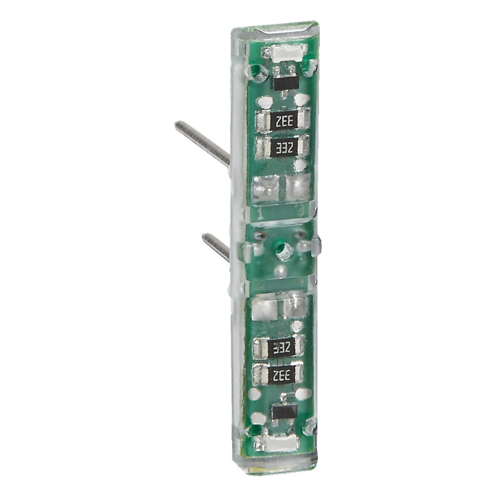 Legrand - Voyant lumineux 12V, 24V, 48V Mosaic - Easy-Led brochable à LEDs blanches - socle blanc - Réf : 067687L
