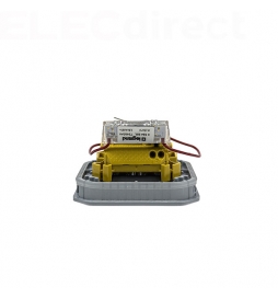 Legrand - Plexo - Poussoir lumineux porte-étiquette avec voyant - composable - gris - 10A - 250V - IP55/IK08 - Réf : 069544L
