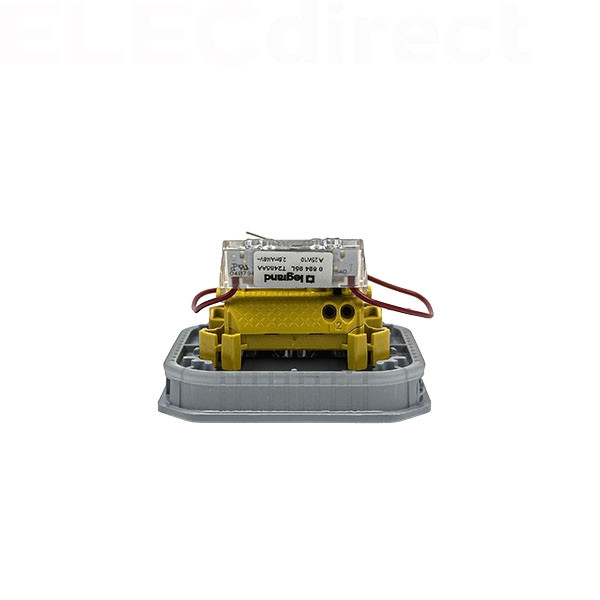 Legrand - Plexo - Poussoir lumineux porte-étiquette avec voyant - composable - gris - 10A - 250V - IP55/IK08 - Réf : 069544L