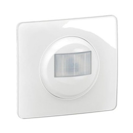 Legrand - Céliane 2024 - Détecteur mural - 2 fils sans neutre - Blanc - Avec plaque - Réf : CB9050