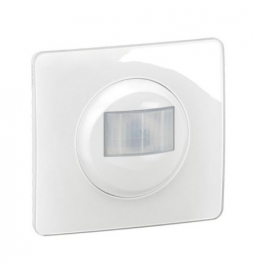 Legrand - Céliane 2024 - Détecteur mural - 2 fils sans neutre - Blanc - Avec plaque - Réf : CB9050