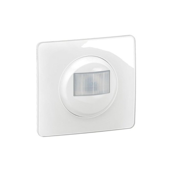 Legrand - Céliane 2024 - Détecteur mural - 2 fils sans neutre - Blanc - Avec plaque - Réf : CB9050