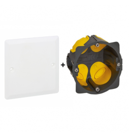 Legrand Batibox - Boîte encastrée BBC P40 + Couvercle universel 80 x 80 - 080021L+089281