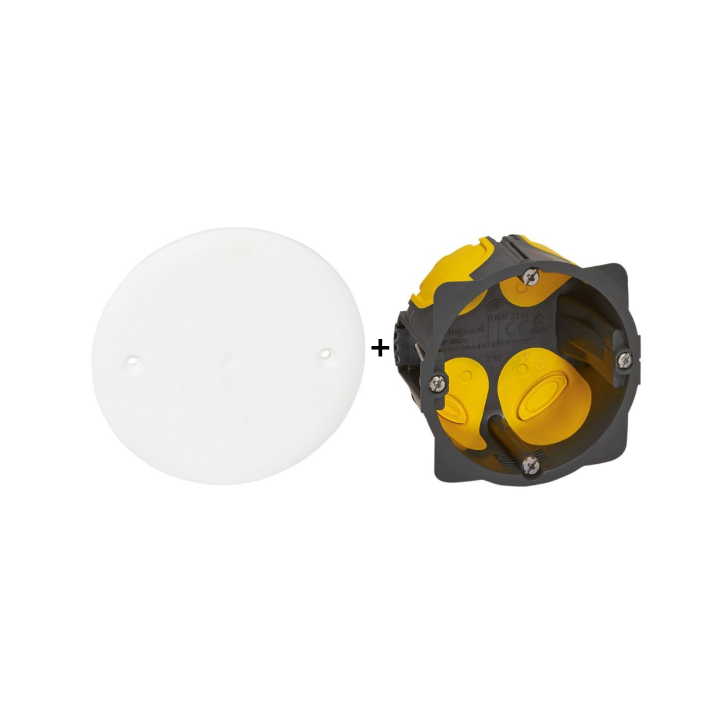 Legrand Batibox - Boîte encastrée BBC P40 + Couvercle universel D85mm - 080021L+080180