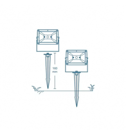 Kapsea - piquet de jardin pour projecteur LED 15/30W - Réf : KAP-BOLE