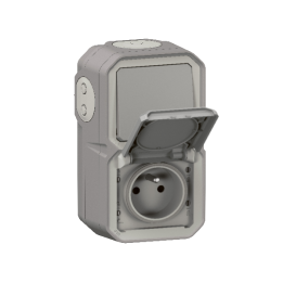 Legrand - Plexo - Prise + Interrupteur - Saillie - étanche IP55 - Réf : 069511L + 069551L + 069672L
