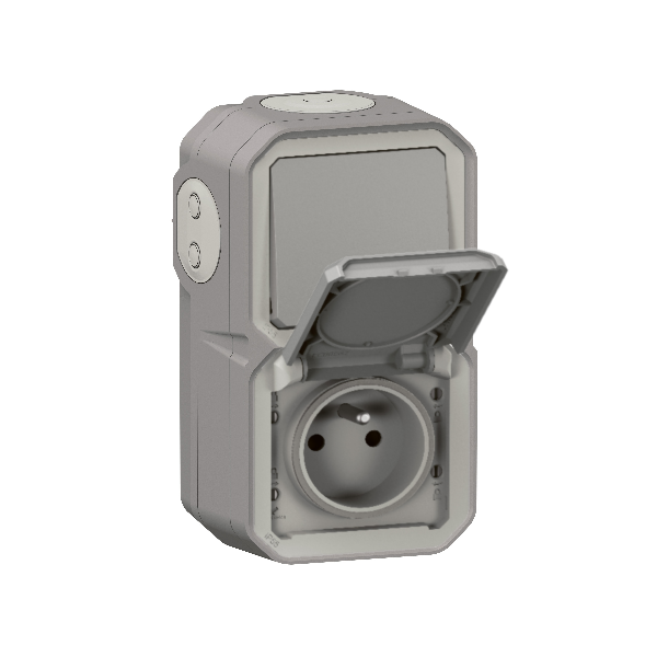 Legrand - Plexo - Prise + Interrupteur - Saillie - étanche IP55 - Réf : 069511L + 069551L + 069672L