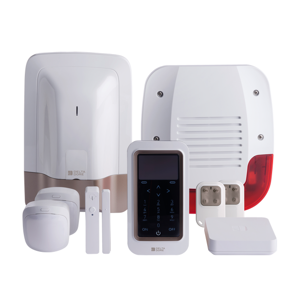 Delta Dore - Pack Alarme 8 zones sans fil avec box maison connecté - Réf : Pack Tyxal+