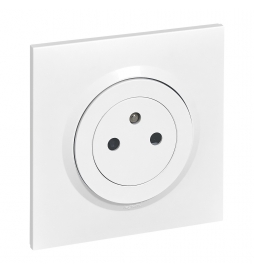 Legrand - Dooxie - prêt à poser en encastré - Prise 2P+T complète avec plaque de finition blanche Réf : 600335+600801