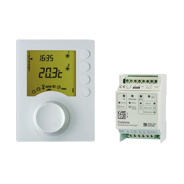 Delta Dore - Gestionnaire d'énergie semi-encastré pour chauffage électrique fil pilote - Réf : CALYBOX 230
