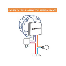 Yokis - Télérupteur 500W encastrable - Réf : MTR500E