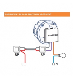 Yokis - Télérupteur 500W encastrable - Réf : MTR500E