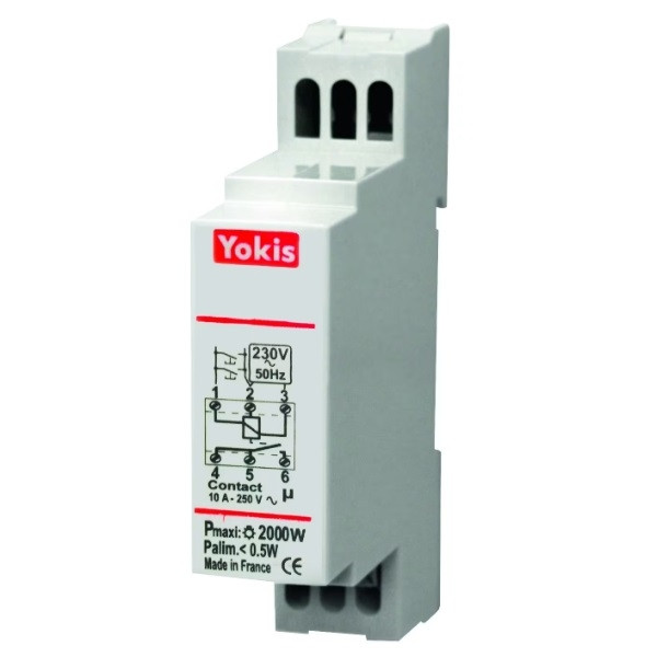 Yokis - Télérupteur 2000W avec neutre - temporisable - Réf : MTR2000M