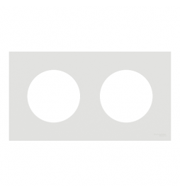 Schneider - Odace 2025 - plaque de finition 2 postes - couleur Blanc craie - Réf : S920704