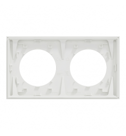 Schneider - Odace 2025 - plaque de finition 2 postes - couleur Blanc craie - Réf : S920704