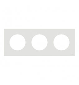 Schneider - Odace 2025 - plaque de finition 3 postes - couleur Blanc craie - Réf : S920706