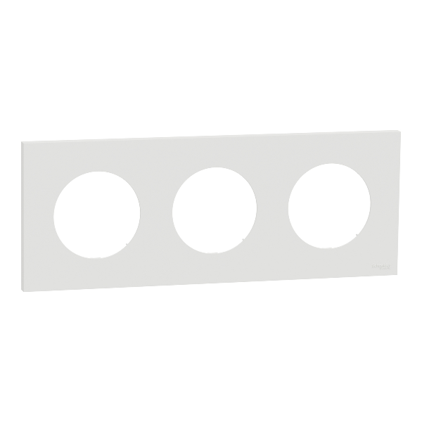Schneider - Odace 2025 - plaque de finition 3 postes - couleur Blanc craie - Réf : S920706