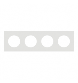 Schneider - Odace 2025 - plaque de finition 4 postes - couleur Blanc craie - Réf : S920708