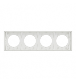 Schneider - Odace 2025 - plaque de finition 4 postes - couleur Blanc craie - Réf : S920708