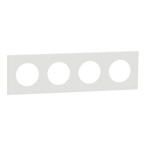 Schneider - Odace 2025 - plaque de finition 4 postes - couleur Blanc craie - Réf : S920708