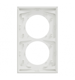 Schneider - Odace 2025 - plaque de finition 2 postes entraxe spécifique 57mm - Blanc craie - Réf : S920714