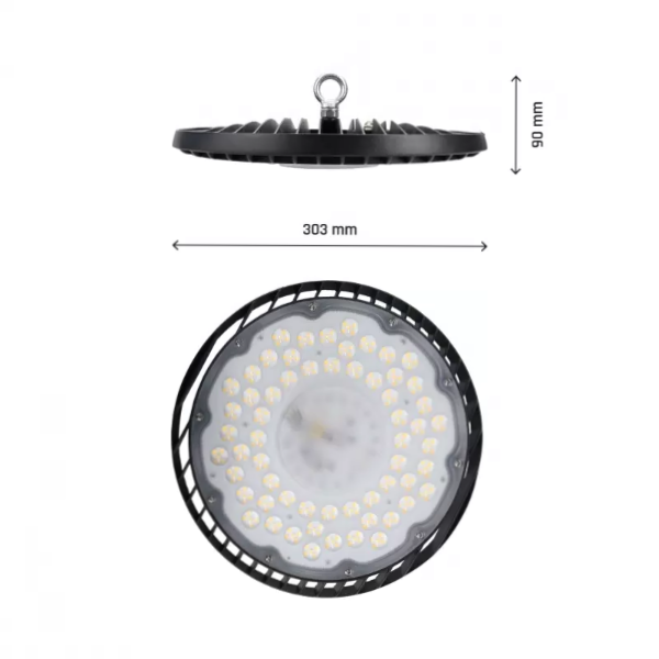 Spectrum - Plafonnier Highbay LED - 205W - 22600lm - Blanc Neutre - Réf : SLI044033NW