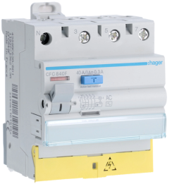 Interrupteur différentiel 40A 300mA 3P+N type AC à bornes décalées
CFC840F
