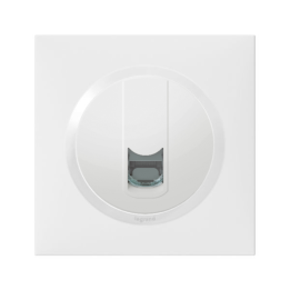 Legrand - Dooxie - Prise blindée RJ45 catégorie6 FTP avec plaque - Finition Blanc - Réf : 600376+600801