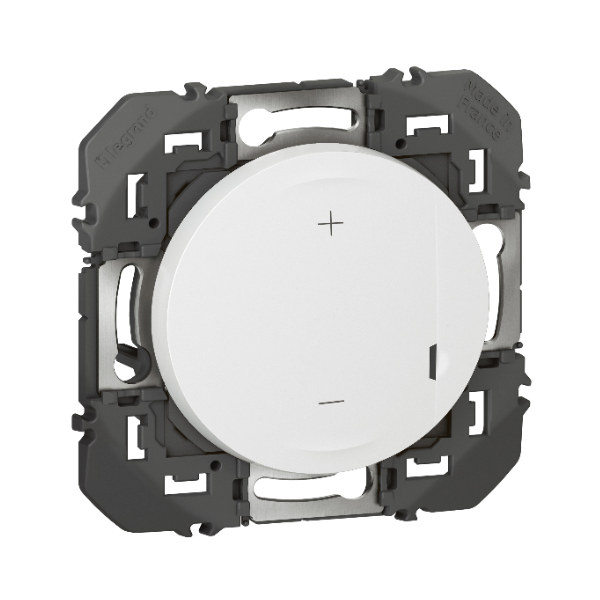 Legrand - Dooxie - Interrupteur variateur universel - 2 fils sans Neutre - 125W LED - avec plaque - blanc - Réf : 600060A+600801
