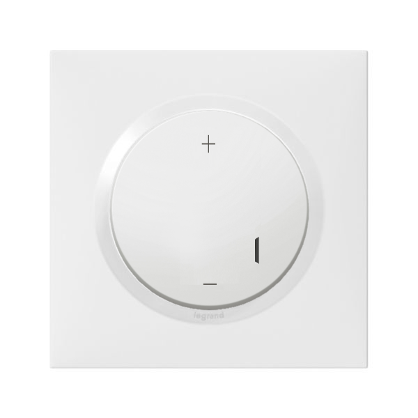 Legrand - Dooxie - Interrupteur variateur universel - 2 fils sans Neutre - 125W LED - avec plaque - blanc - Réf : 600060A+600801