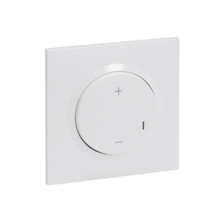 Legrand - Dooxie - Interrupteur variateur universel - 2 fils sans Neutre - 125W LED - avec plaque - blanc - Réf : 600060A+600801