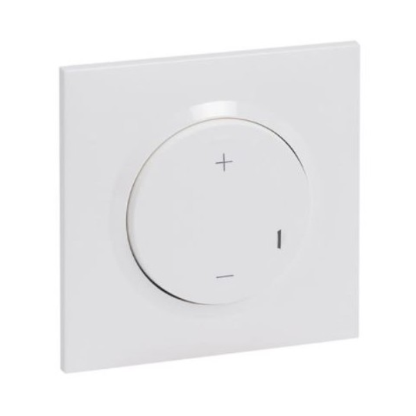 Legrand - Dooxie - Interrupteur variateur universel - 2 fils sans Neutre - 125W LED - avec plaque - blanc - Réf : 600060A+600801