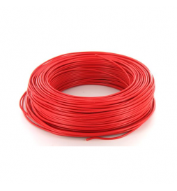 Fil HO7V-U 1x1,5mm2 rigide - Rouge - couronne de 100m - Réf. VR1,5R