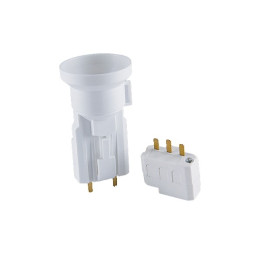 Kit point centre BBC Legrand Batibox + Fiche douille SIB + Ampoule Spectrum LED 4000K - Réf : LEG089377L + SIBP11127 + WOJ+14611