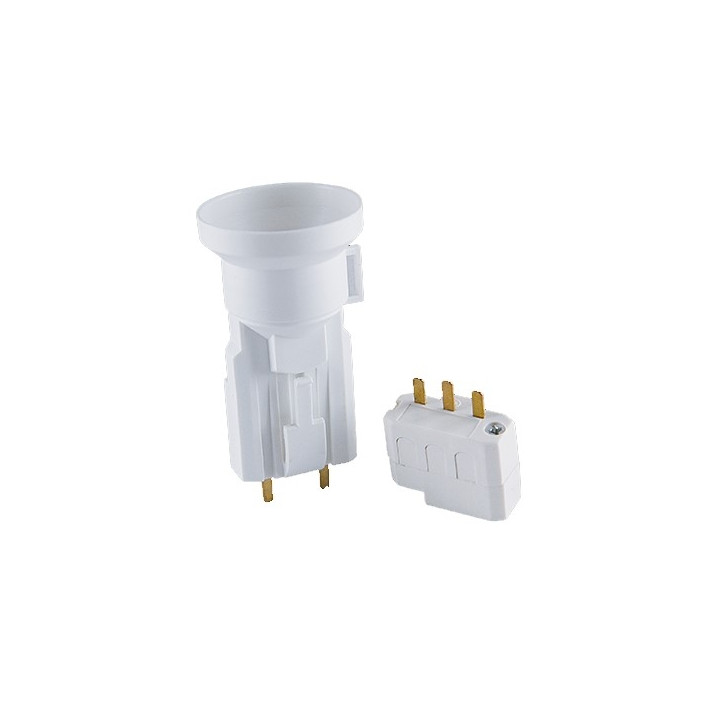 Kit point centre BBC Legrand Batibox + Fiche douille SIB + Ampoule Spectrum LED 4000K - Réf : LEG089377L + SIBP11127 + WOJ+14611