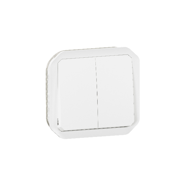 Legrand - Plexo - Commande double - 3 fonctions - composable - étanche - IP55/IK08 - Blanc - Réf : 069625L