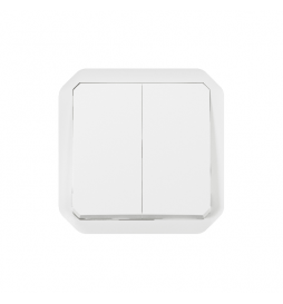 Legrand - Plexo - Commande double - 3 fonctions - composable - étanche - IP55/IK08 - Blanc - Réf : 069625L