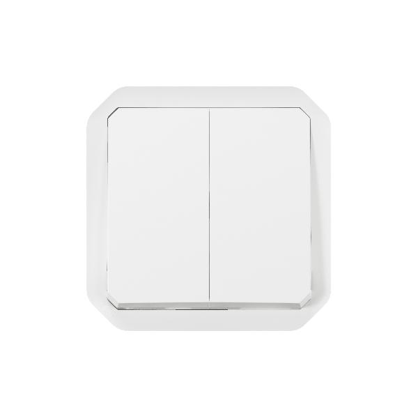 Legrand - Plexo - Commande double - 3 fonctions - composable - étanche - IP55/IK08 - Blanc - Réf : 069625L