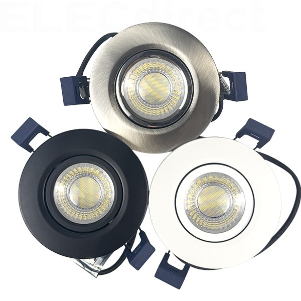 Electra - Spot LED Ø68 Dimmable blanc - orientable - 6W - IP65 - 4CCT - BBC - Angle 60° - 2700/3000/4000/5000°K - Réf : 302687