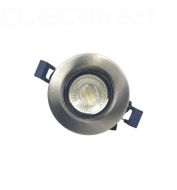 Electra - Spot LED Ø68 Dimmable alu - orientable - 6W - IP65 - BBC - Angle 60° - 2700/3000/4000/5000°K - Réf : 302687+302769