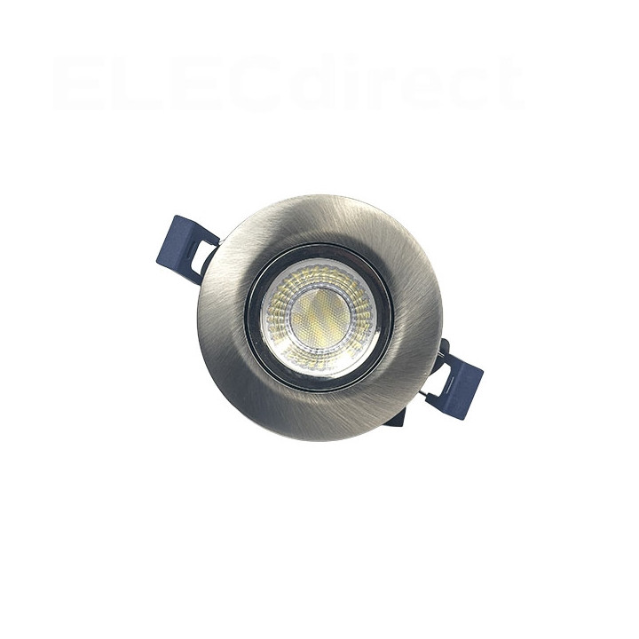 Electra - Spot LED Ø68 Dimmable alu - orientable - 6W - IP65 - BBC - Angle 60° - 2700/3000/4000/5000°K - Réf : 302687+302769