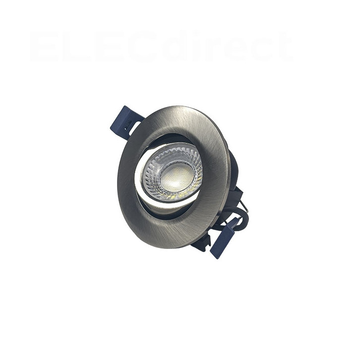 Electra - Spot LED Ø68 Dimmable alu - orientable - 6W - IP65 - BBC - Angle 60° - 2700/3000/4000/5000°K - Réf : 302687+302769
